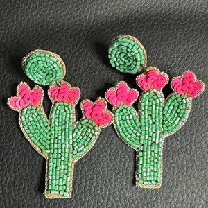 Francesca Beaded Cactus Earrings